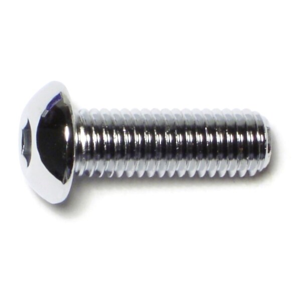 Midwest Fastener M10-1.50 Socket Head Cap Screw, Button, Chrome Plated Steel, 30 mm Length, 10 PK 74543 - main